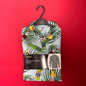 Spirit Halloween / tropical drinks themed button up 🩵💚​​​​​​